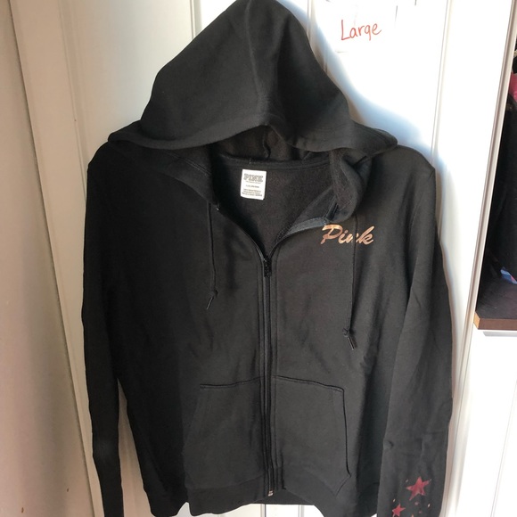 NWT Victoria Secret pink large bling full zip - Picture 4 of 5